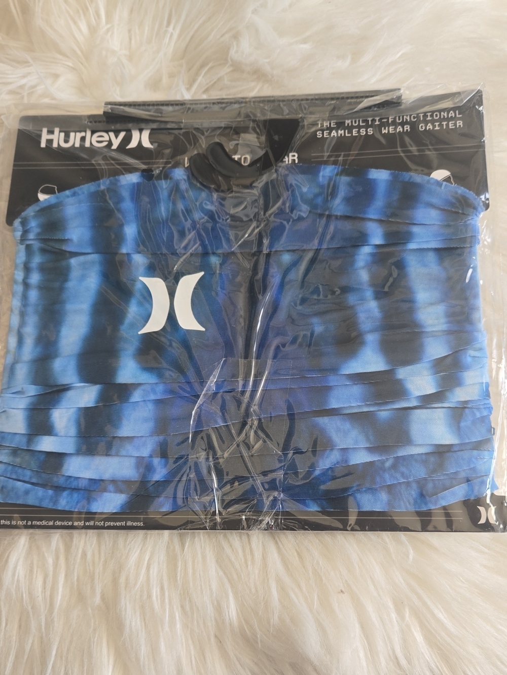 Hurley Blue Tie-Dye Seamless Multifunction Gaiter